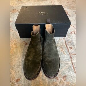 n.d.c. Olive Suede Ankle Boots